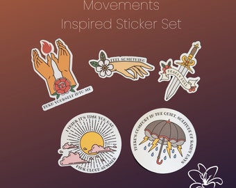 Movements Sticker | Movements Stickers | Movements Band Stickers | Full Circle | Movements Full Circle | Tattoo Style Stickers