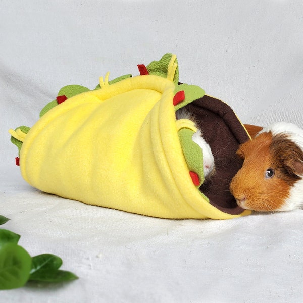 Túnel de tacos, un divertido túnel abierto para que tus conejillos de indias corran y se escondan.
