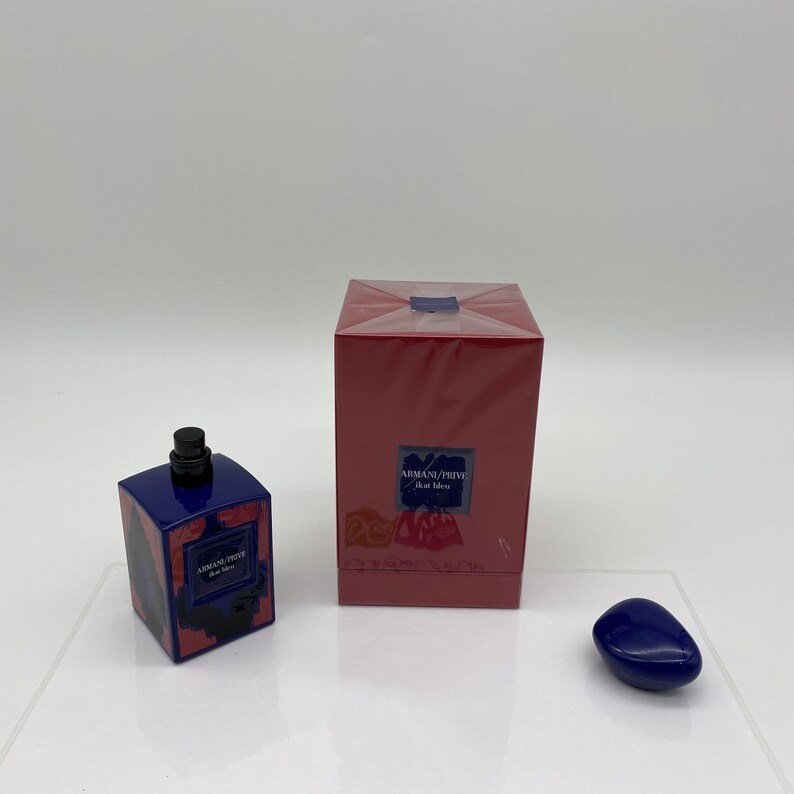 armani prive ikat bleu