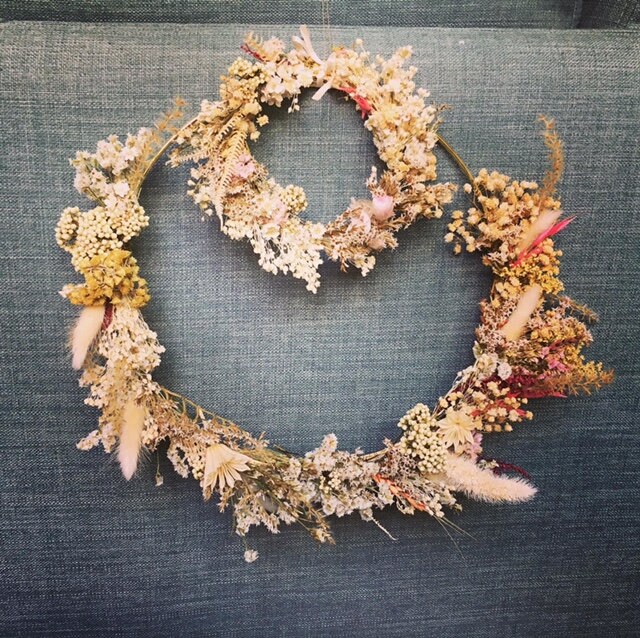 Couronne Romy, Couronne Fleurs Séchées, Couronne, Crown, Composition Dried Flowers