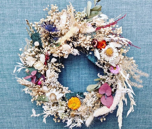 Couronne de Fleurs Séchées
