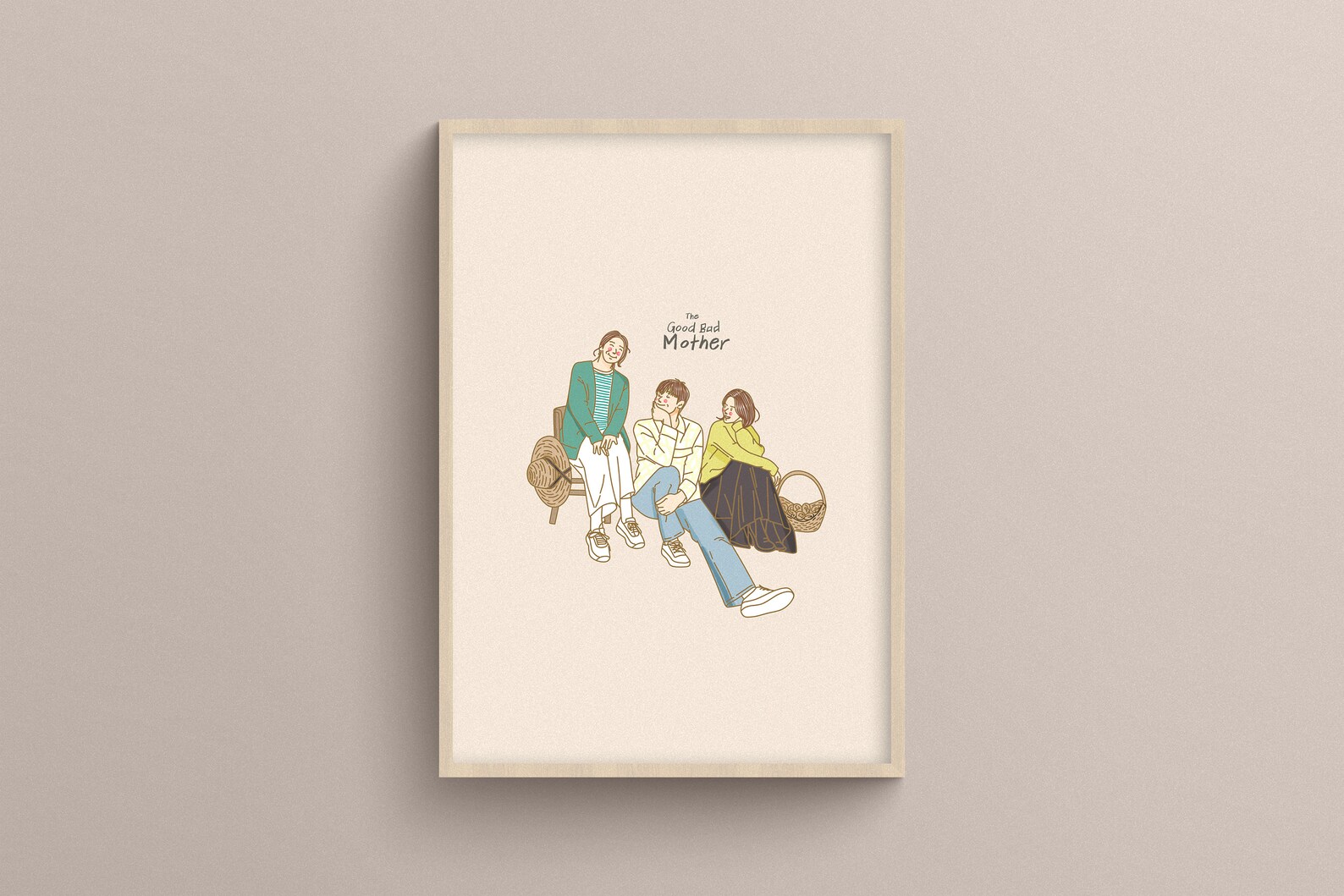 K-drama the Good Bad Mother Printable Illustration - Etsy