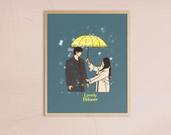 K-Drama Lovely Runner Printable Illustration Digital Download