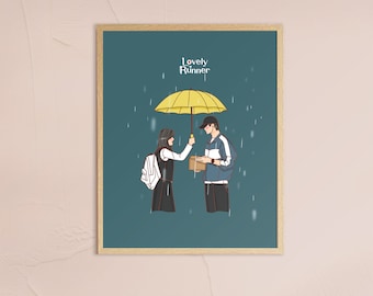 K-Drama Lovely Runner Printable Illustration Digital Download