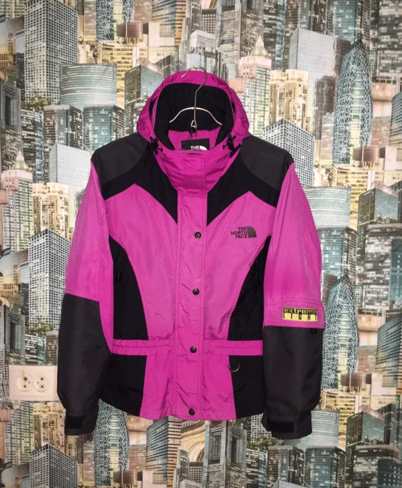 North Face Extreme Jacket Vintage Ski Pink Turquoise Gem