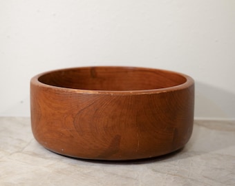 Vintage Delphin Teakholz Salatschüssel 25 cm - Mid Century Modern Thailand Teak massiv