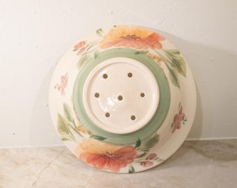 Vintage Hand-Painted Floral Ceramic Berry Bowl | Meadows by Patton Berry Bowl