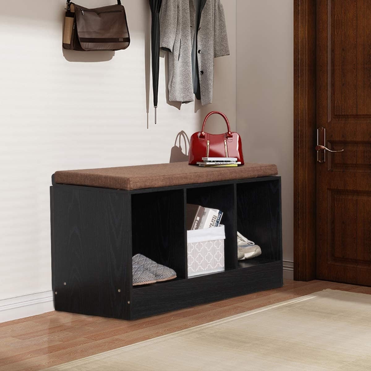 3Cube Entryway Shoe Bench Box Storage Bench with Padded Etsy