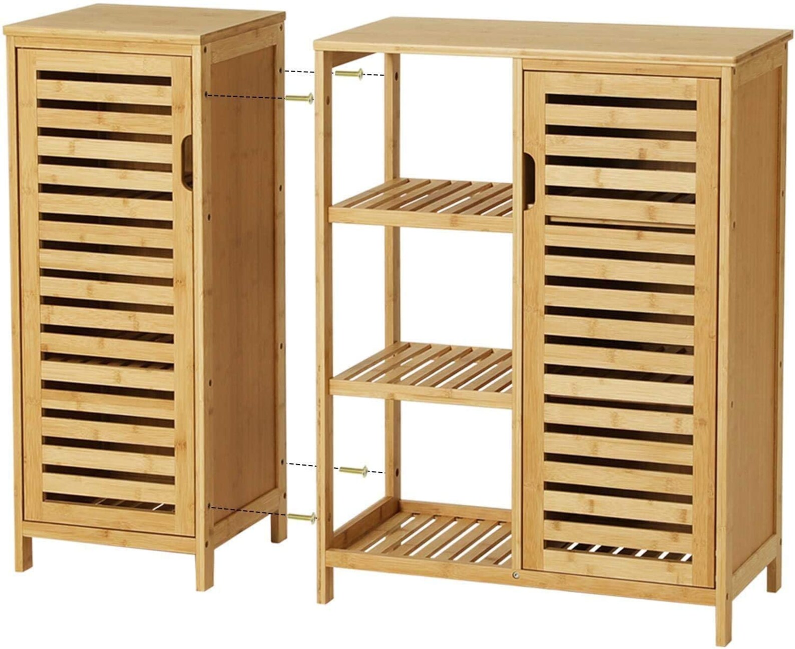 Armoire de rangement de salle de bain en bambou armoires de Etsy