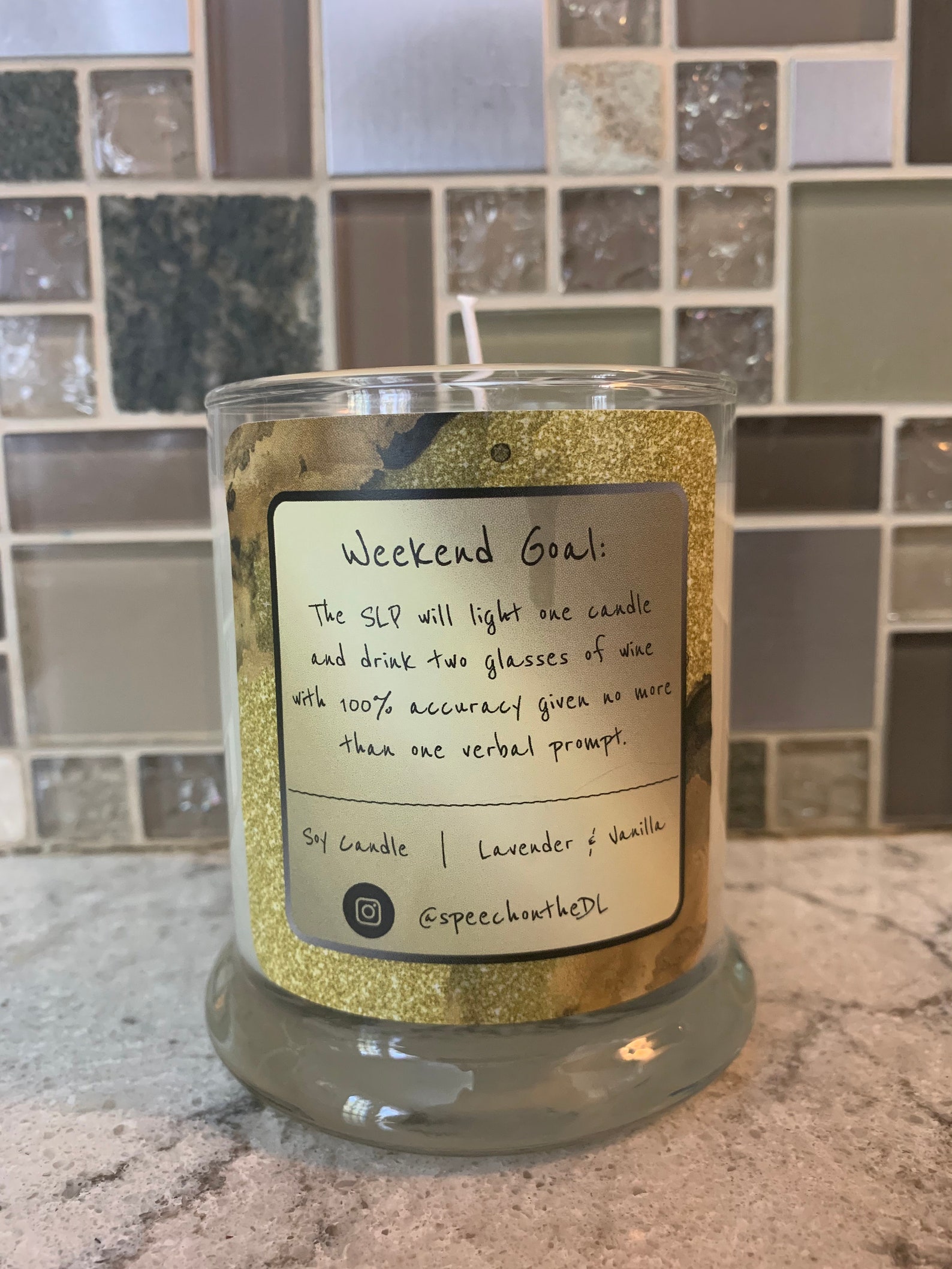 Weekend Speech Goal Candle Etsy