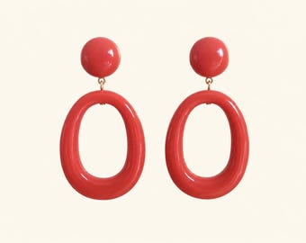 Hollow resin earrings
