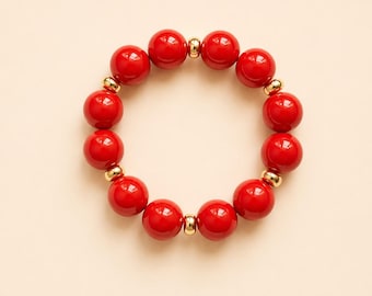 Vintage style resin bead bracelet