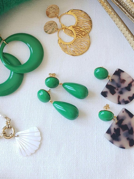 Orecchini Da Donna Con Zirconi Rossi Con Granato Placcato Oro 18 Carati Con Rubino - Foto 3