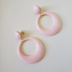 Vintage style resin hoop earrings image 10