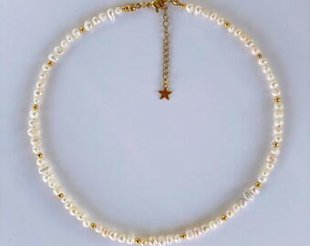 Collana girocollo di perle d'acqua dolce fatta a mano: gioielli da sposa