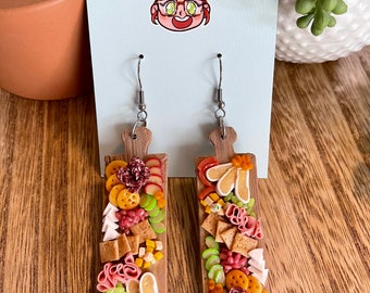 Long Charcuterie Boards- grazing board- food earrings