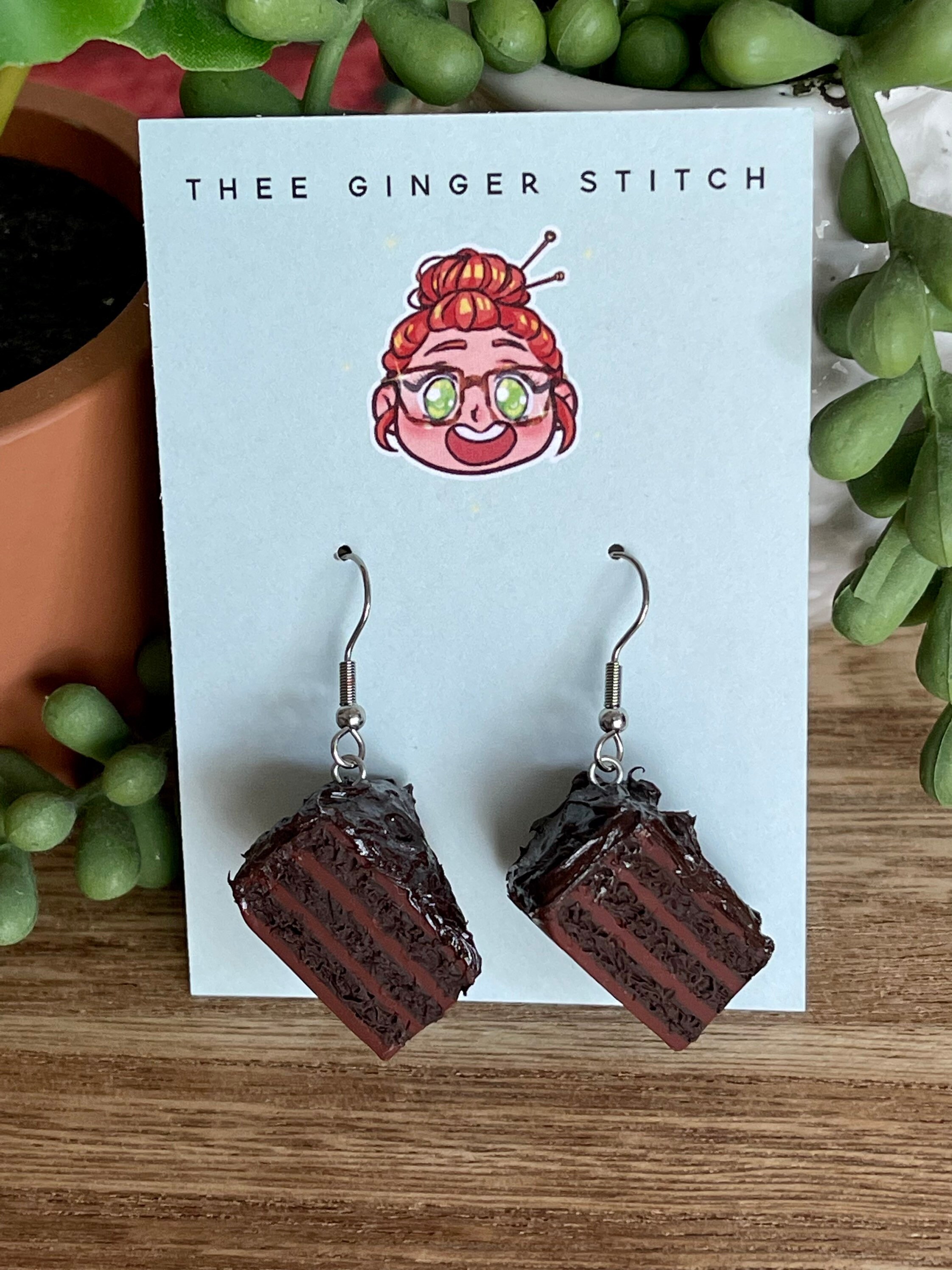 Boucles D'oreilles Gourmandes 'tablettes De Chocolat Chantilly' - Neuf Sans Emballage