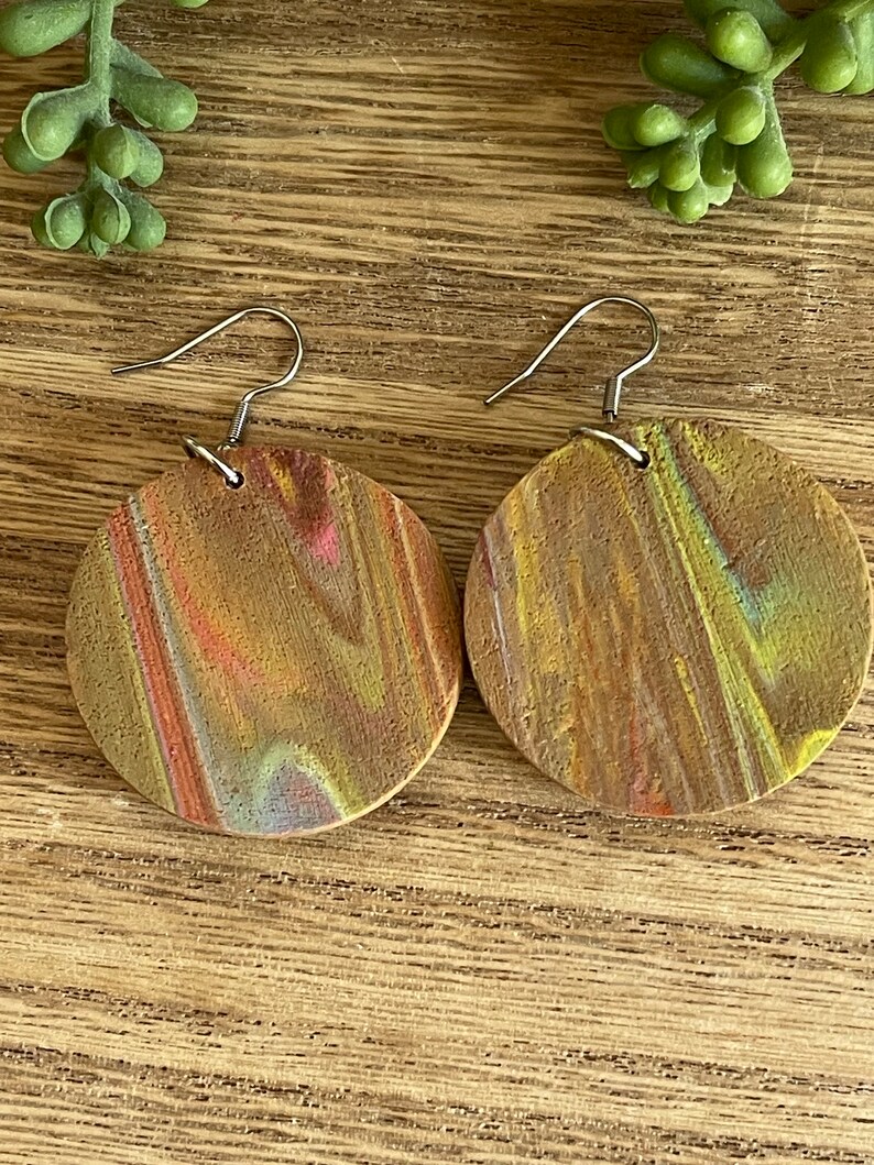 Round Charcuterie Boards food earrings food jewelry foodie gift unique gift image 3