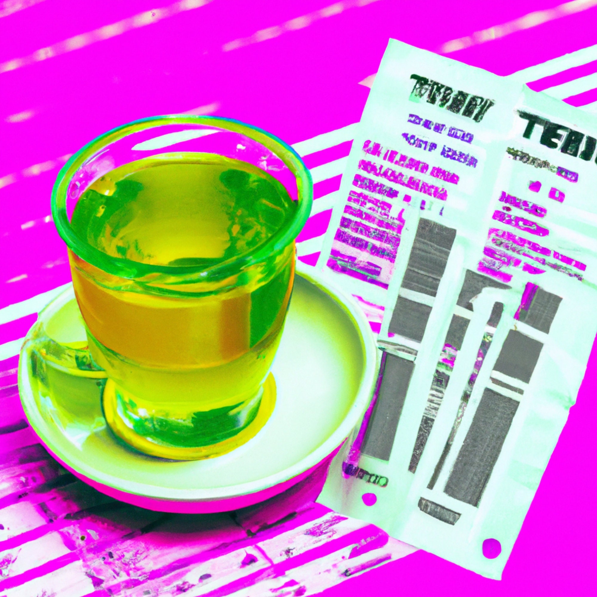 Thirsty Ninja Drinking Green Tea Design Photographic Print for