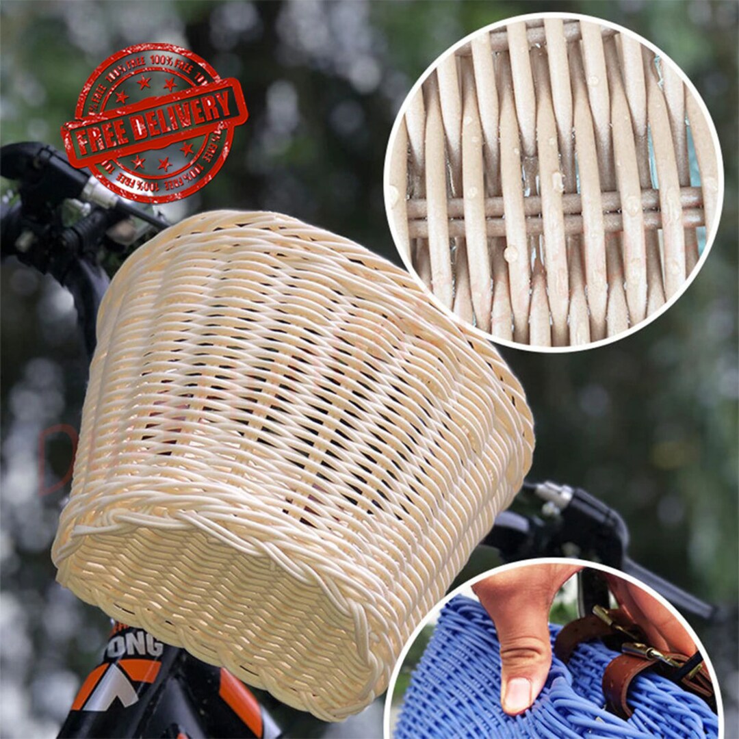 Kids Bike Basket Detachable Front Storage With Hooks For Boys Girls Bicycles Tricycles Outdoor Riding