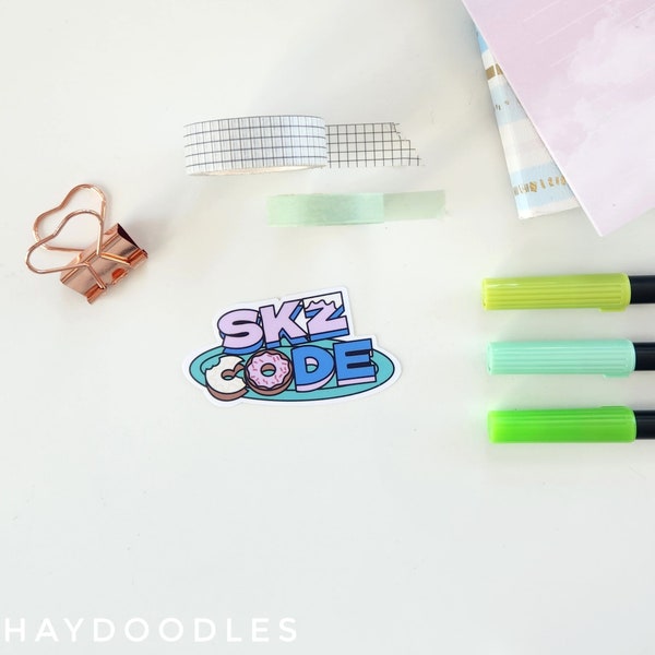 SKZ Code Sticker | Weatherproof Vinyl Sticker | Glossy Sticker | Laptop Sticker | Stray Kids