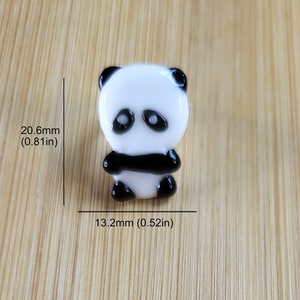 Panda Glass Loc Bead: Dreadlock Braid Accessory