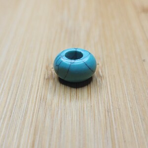 Faux Turquoise Loc Bead 6 Pc Set, Dread Beads, Loc Beads, Dread Accessories, Dreadlock Jewelry, Beard Beads, Large Hole Beads, Hair Charm