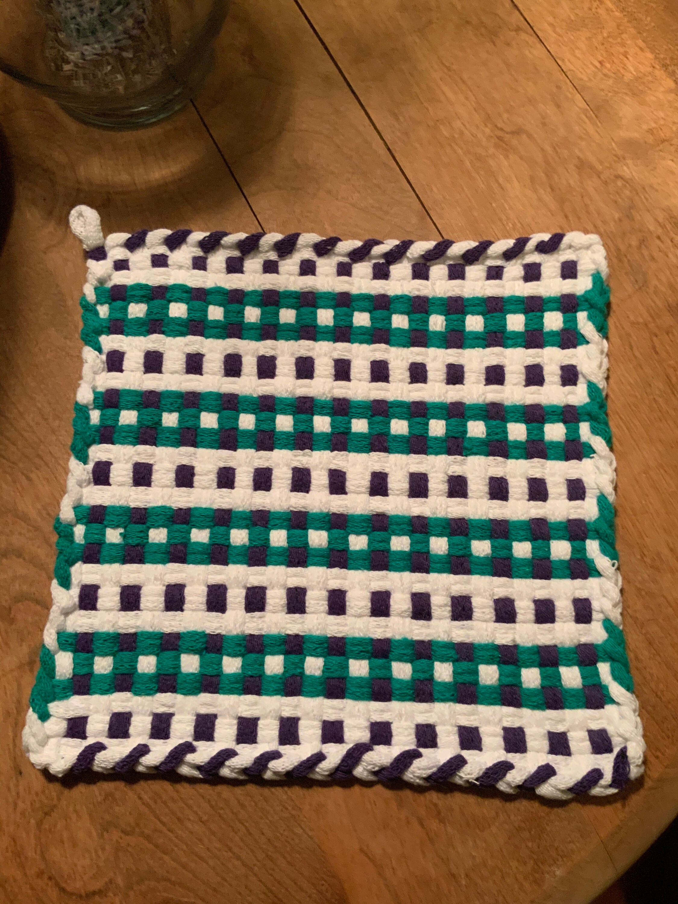 Large colorful handmade potholder Etsy