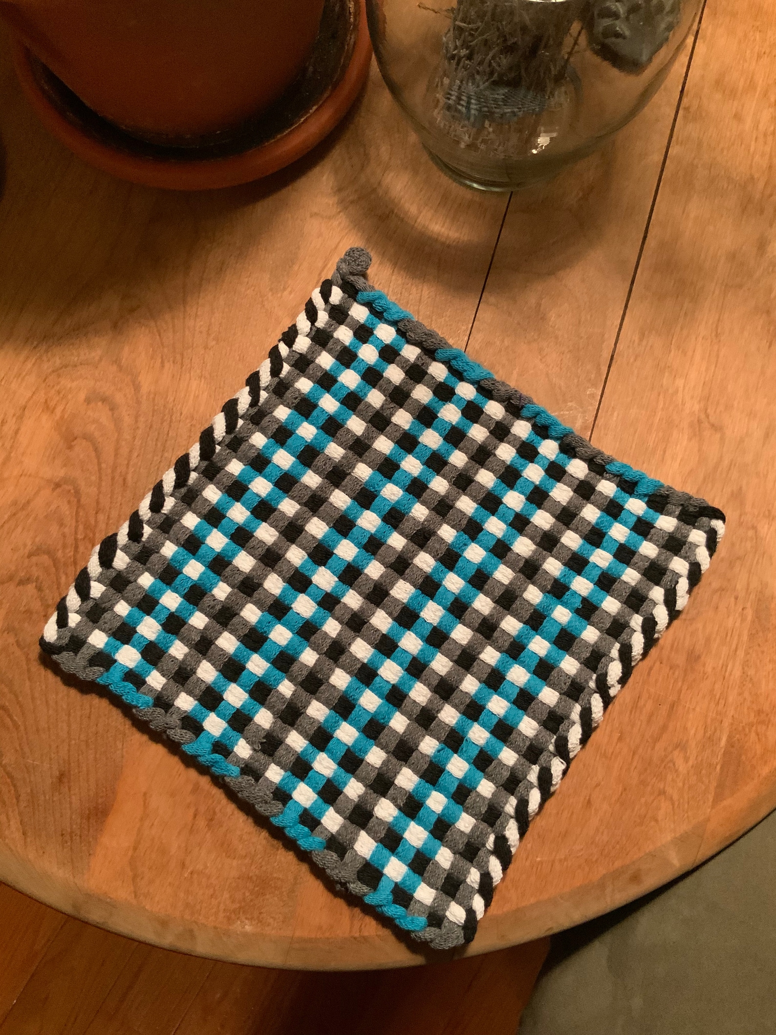 Large Colorful Handmade Potholder Etsy
