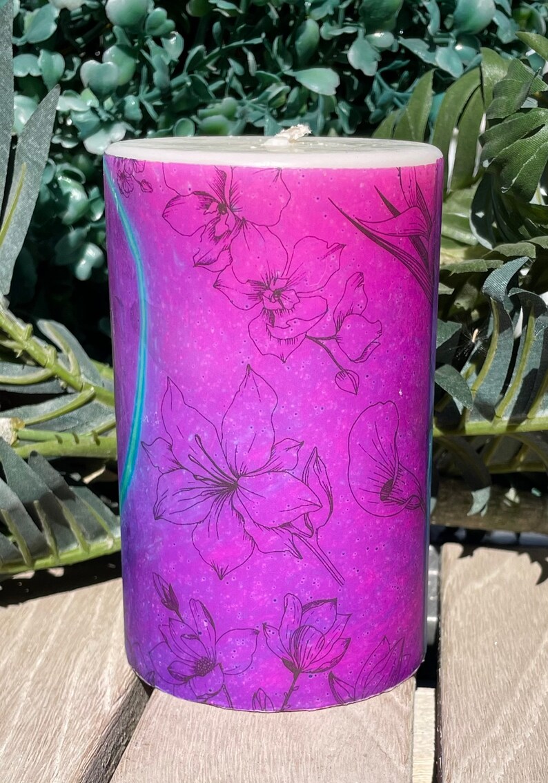 Soy wax pillar candle strong woman quote