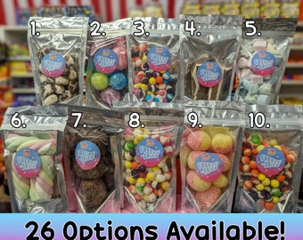 Freeze Dried Candy, Choose you Candy: Skittles, Jolly Ranchers, Eclairs, Peaches, Milkyway, Chewits, Minions, Marshmallow and More!