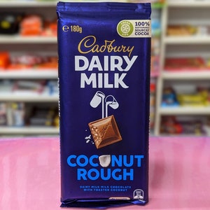 1x Australian Cadbury's Coconut Rough Chocolate Slab 180g (Australian Import)