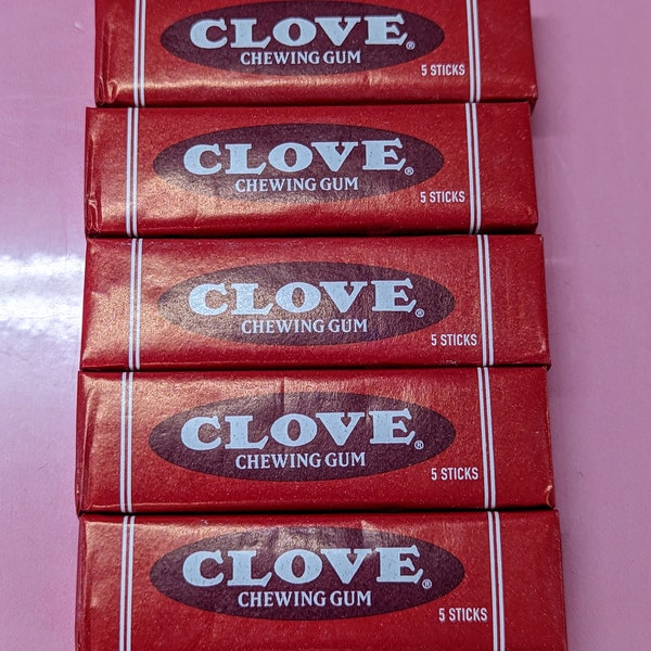 5x Clove Chewing Gum Packs. 5 Sticks per pack. USA Import