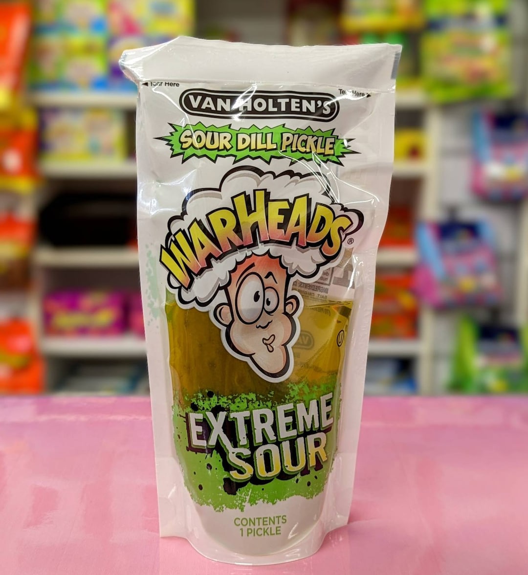 Van Holtens Warheads Sour Dill Pickle Tiktok Eating Challenge USA
