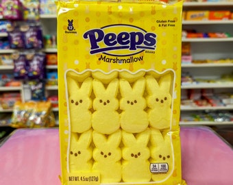 1 Pack of 12 Yellow Peeps Marshmallow Bunnies  (USA Import)