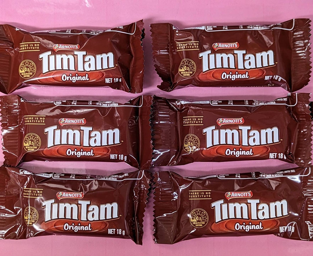 Arnotts tim tams individually wrapped x6 bars 18g each australian