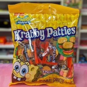 SpongeBob Square Pants Krabby Patties Gummy Candy 72g USA Import