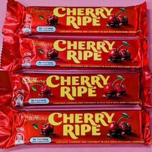 4 Cadbury Cherry Ripe Chocolate Bars (Australian Import)