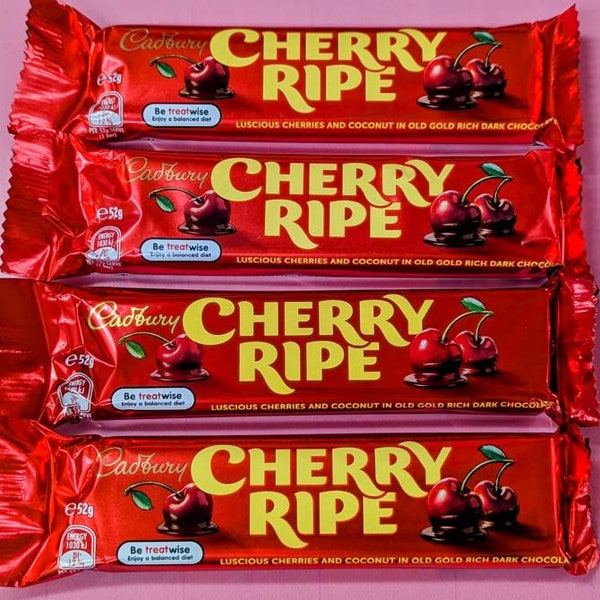 4 Cadbury Cherry Ripe Chocolate Bars (Australian Import)