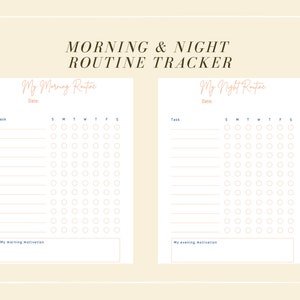 Printable & Editable Morning and Night Routine Tracker