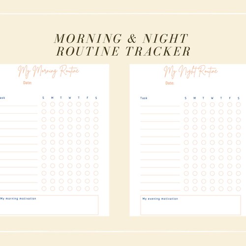 Editable Daily Routine Printable Daily Checklist Morning - Etsy