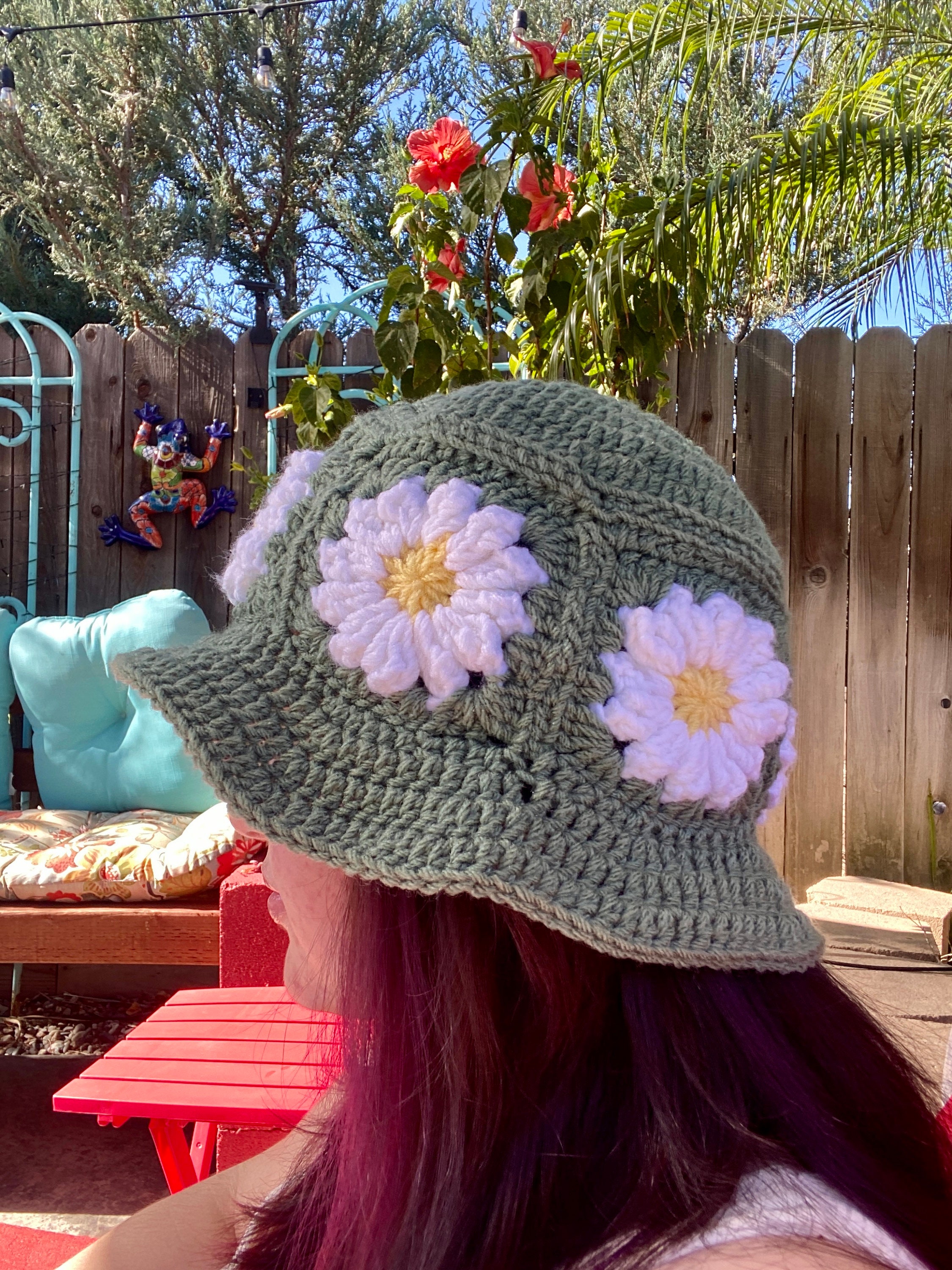 Crochet Flower Bucket Hat -  Canada
