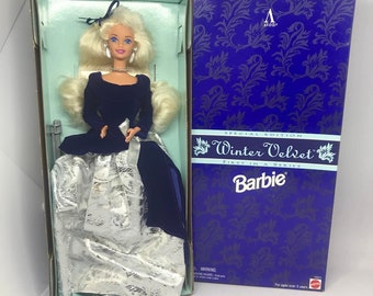 Vintage Barbie Blonde Doll Winter Velvet Avon 1st in Series Special Edition.1990's NRFB.A great  Gift