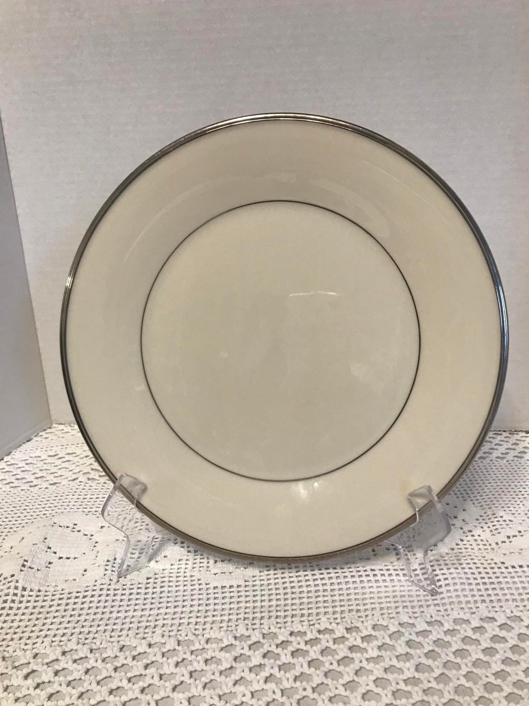 Lenox Dinner Plate the Solitaire Collection Ivory Bone China With