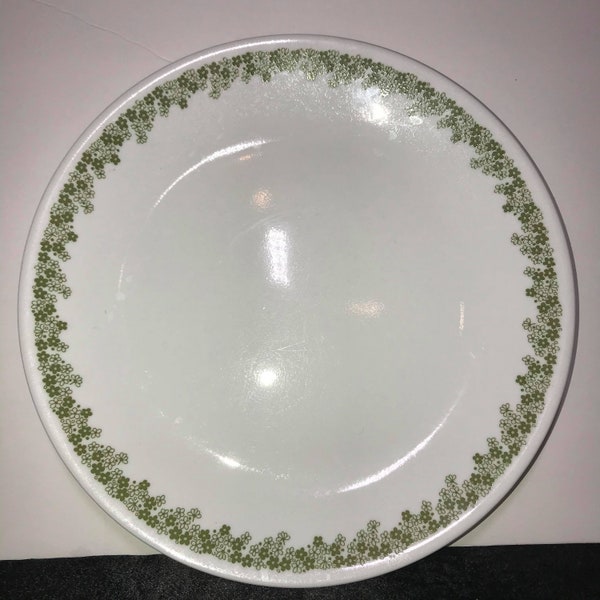 Vintage Corelle Dinner Plate: Green Spring Blossom / Crazy Daisy Pattern
