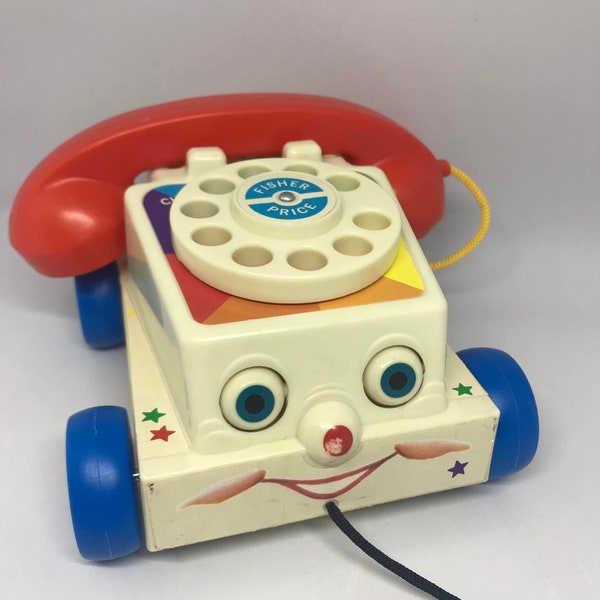 Toy Chatter Telephone Fisher Price Pull String Phone.A Mattel Classic 2009 In very Good Shape.