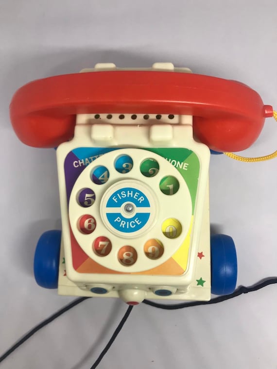 Toy Chatter Telephone Fisher Price Pull String Phone.a Mattel