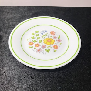 Vintage Corelle Lunch Plate: Spring Meadow Pattern, Discontinued 1977