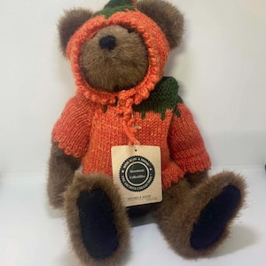 Vintage Boyd's Bear Fetchen P Patch: 12" Plush Pumpkin Bear (Halloween)