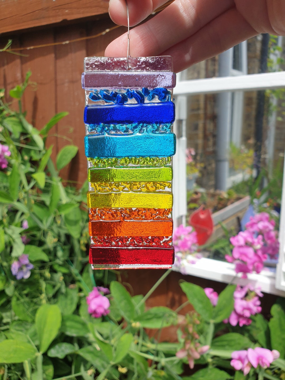 Handmade Fused Glass Suncatcherrainbow Suncatcher Glass Etsy UK